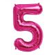 Fólia lufi számos 5-ös rózsaszín 26x50cm