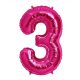 Fólia lufi számos 3-as rózsaszín 25,5x47cm