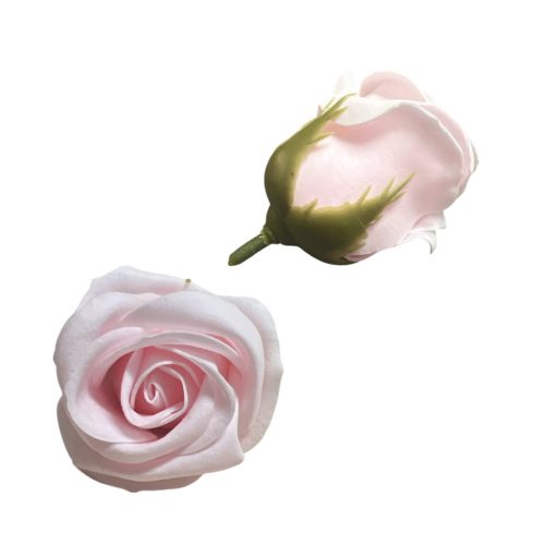 Szappanrózsa fej 7,5x6 cm világos rózsaszín