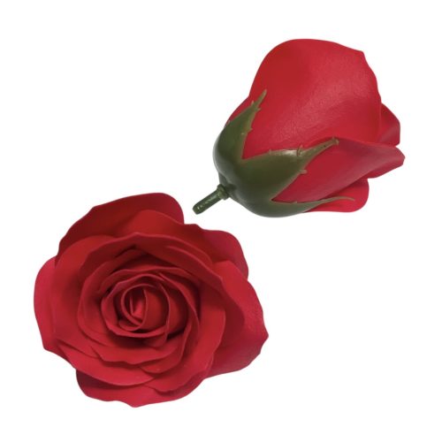 Szappanrózsafej 5x6cm db piros