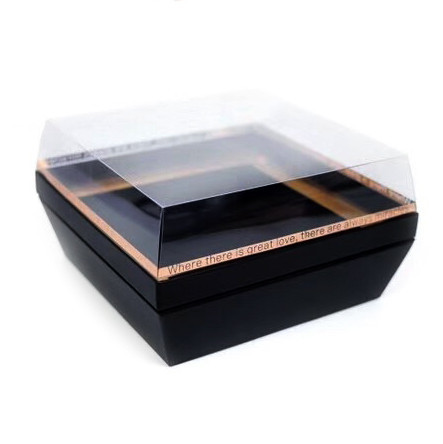 Virágdoboz fekete 28x28x16cm