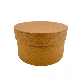 Papírdoboz kerek barna14x14x8,5cm
