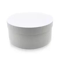 Papírdoboz kerek 22x10 cm fehér