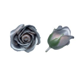 Szappanrózsafej 5x6cm cm ezüst-rózsaszín