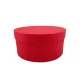 Papírdoboz kerek enyhén csillogó piros 22x10cm