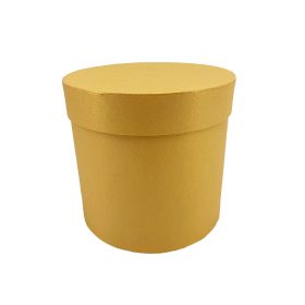 Papírdoboz henger enyhén csillogó sárga 12,7x11,7cm