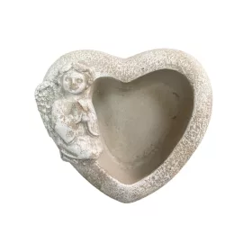Kegyeleti kőkaspó szívalakú 16,5x16,5x8cm