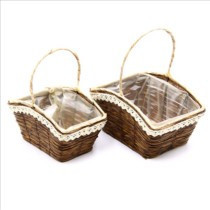 Virágkosár szett 2db 22,5x16x28cm :20x13x22cm