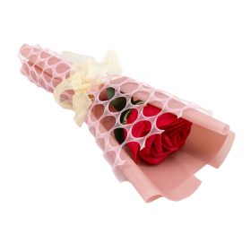 Szappanrózsa papírban - piros