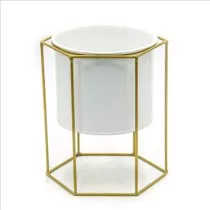 Virágtartó fém fehér 18x12,5cm
