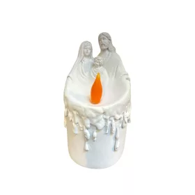 Mécses LED-es Szent család 8,5x16,5 cm 