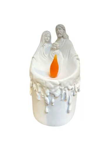 Mécses LED-es Szent család 8,5x16,5 cm 