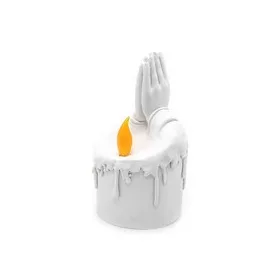 Mécses LED-es imádkozó kéz 8,5x16,5 cm