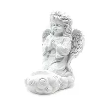 Angyal mécsestartóval 14x9x18 cm 