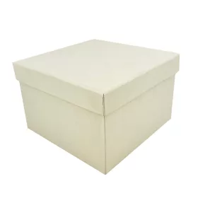 Papírdoboz négyzet 20x20x13cm - krém