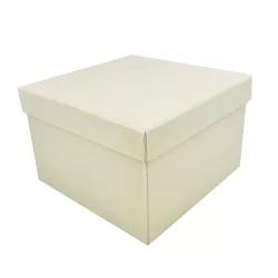 Papírdoboz négyzet 20x20x13cm - krém