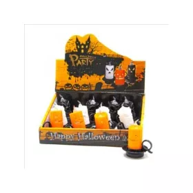 Gyertya halloween ledes 7x8cm 3 színben