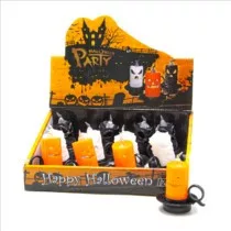 Gyertya halloween ledes 7x8cm 3 színben