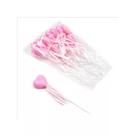 Pálcás szív 21cm rózsaszín