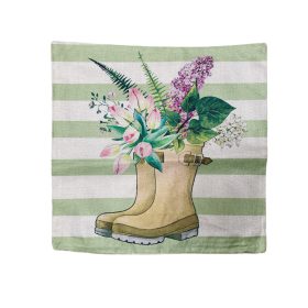  Párnahuzat zsákvászon Tulipános gumicsizma 44 x 44 cm 