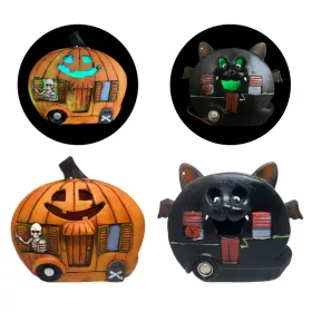 Halloween figura színes LEDES 12,5x4,5 cm 2 féle/db