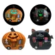 Halloween figura színes LEDES 12,5x4,5 cm 2 féle/db