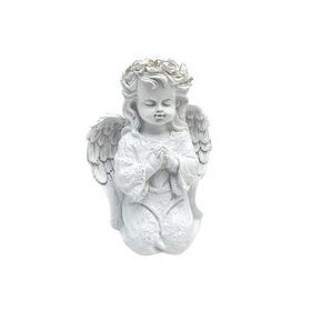 Angyal térdelő ledes 11x16 cm 