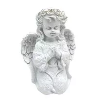 Angyal térdelő ledes 11x16 cm 