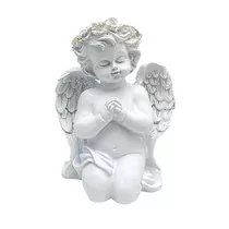 Angyal térdelő ledes 11x16 cm 
