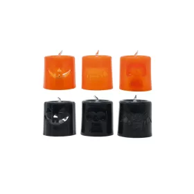   Ledmécses Halloween 4,5x4x5 cm narancssárga, többféle minta, választható