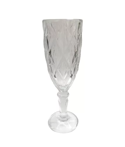 Üveg pohár talpas  6x19cm - átlátszó