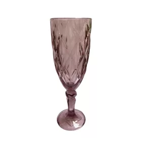 Üveg pohár talpas  6x19cm - bordó