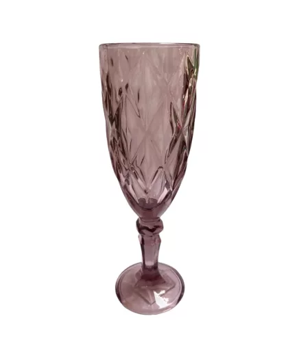 Üveg pohár talpas  6x19cm - bordó