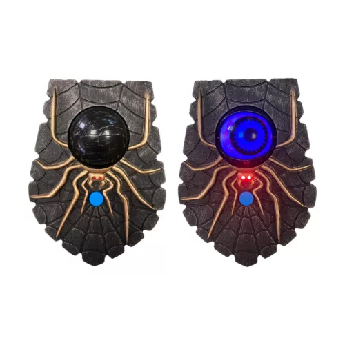 Ajtócsengő Halloween kék pókos 17cm