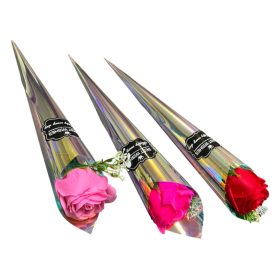   Szappanrózsaszál  csomagolt  30 cm 3 színben, választható