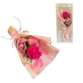  Szappanrózsa ajándékdobozban rózsaszín színben 10x24 cm