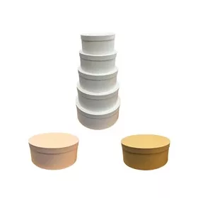   Papírdoboz szett 5db-os rózsaszín :19x9;22x10;25x11;28x12;31x12,5 cm