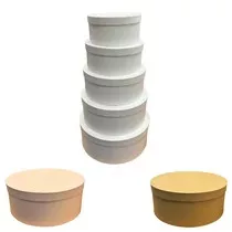 Papírdoboz szett 5db-os rózsaszín :19x9;22x10;25x11;28x12;31x12,5 cm