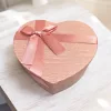 Szív alakú papírdoboz szett rózsaszínben15x14x7,5, 13x12x6, 11,5x10,5x5 cm 3 darabos kivitelben