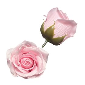 Szappanrózsafej 6,5x7 cm világos rózsaszín