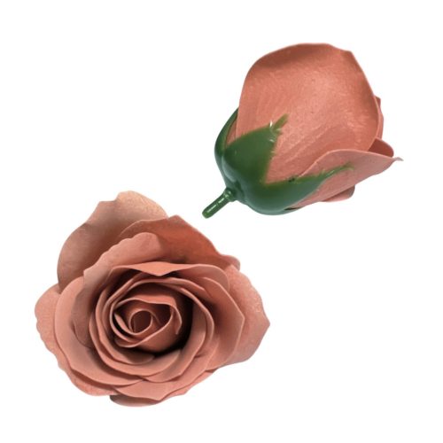 Szappanrózsa fej 6,5x6,5 cm terrakotta