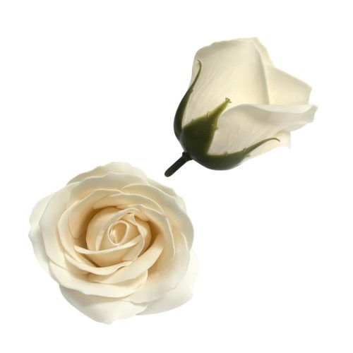 Szappanrózsa fej 6,5x6,5 cm krém