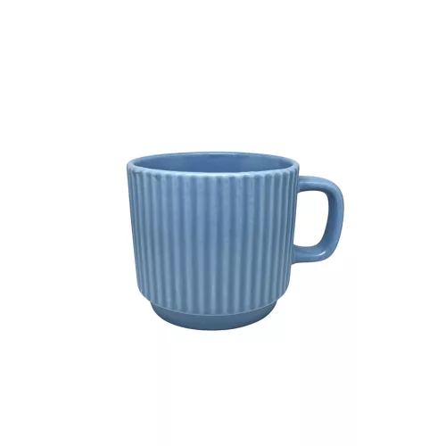 Bögre bordázott mintás kék 350ml