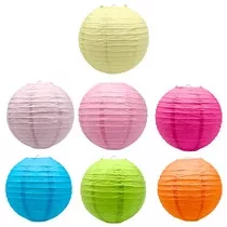 Papír lampion 7 színben 25cm választható db