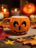 Halloween bögre meglepett tök narancssárga 9,5x8,5 cm 