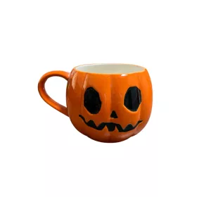 Halloween bögre csontváz tök narancssárga 9,5x8,5 cm 