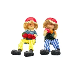   Logólábú figura almával 5x9x4,5 cm 2 féle válaszható/db
