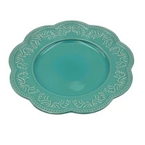 Dekoratív kerámia tányér dombormintával – 27 cm