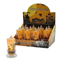 Gyertya LED-es Halloween 10x4,5 cm 