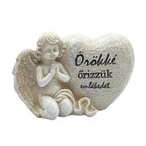 Angyal szívvel feliratos 11x16x7,5 cm 